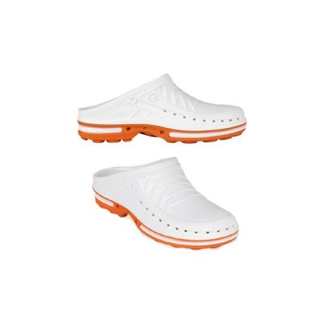 Zapatos CLOG profesional de máximo rendimiento BLANCO/NARANJA (Wock)