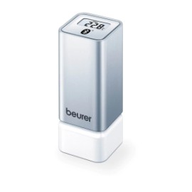 Termohigrómetro digital Bluetooth temperatura y humedad, marca la hora, LED indicador HM55 (Beurer)